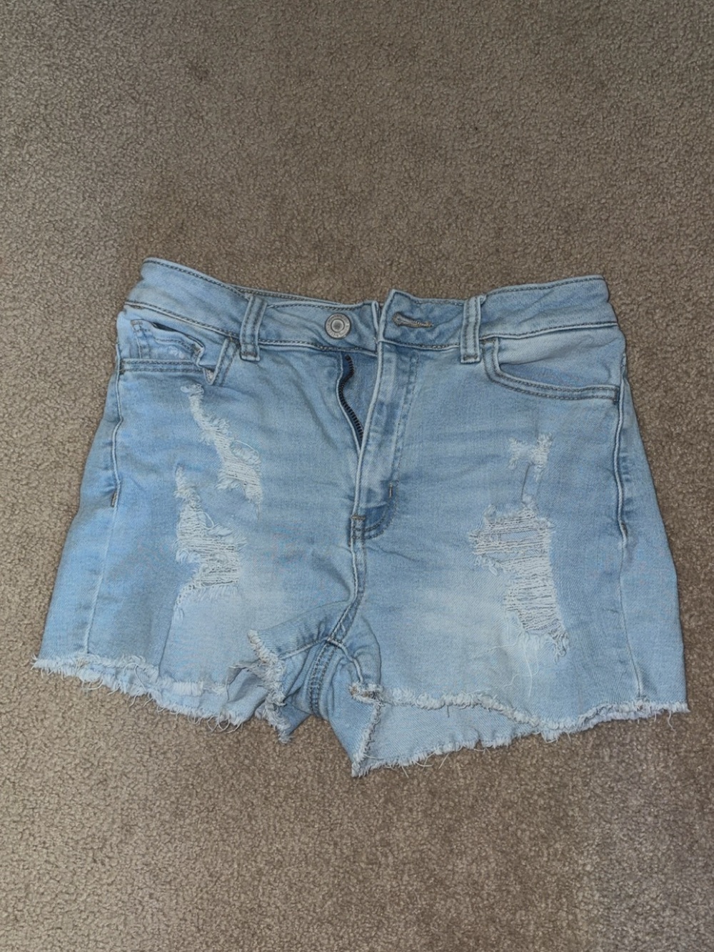 SO Light Blue Distressed Denim Cutoff Shorts